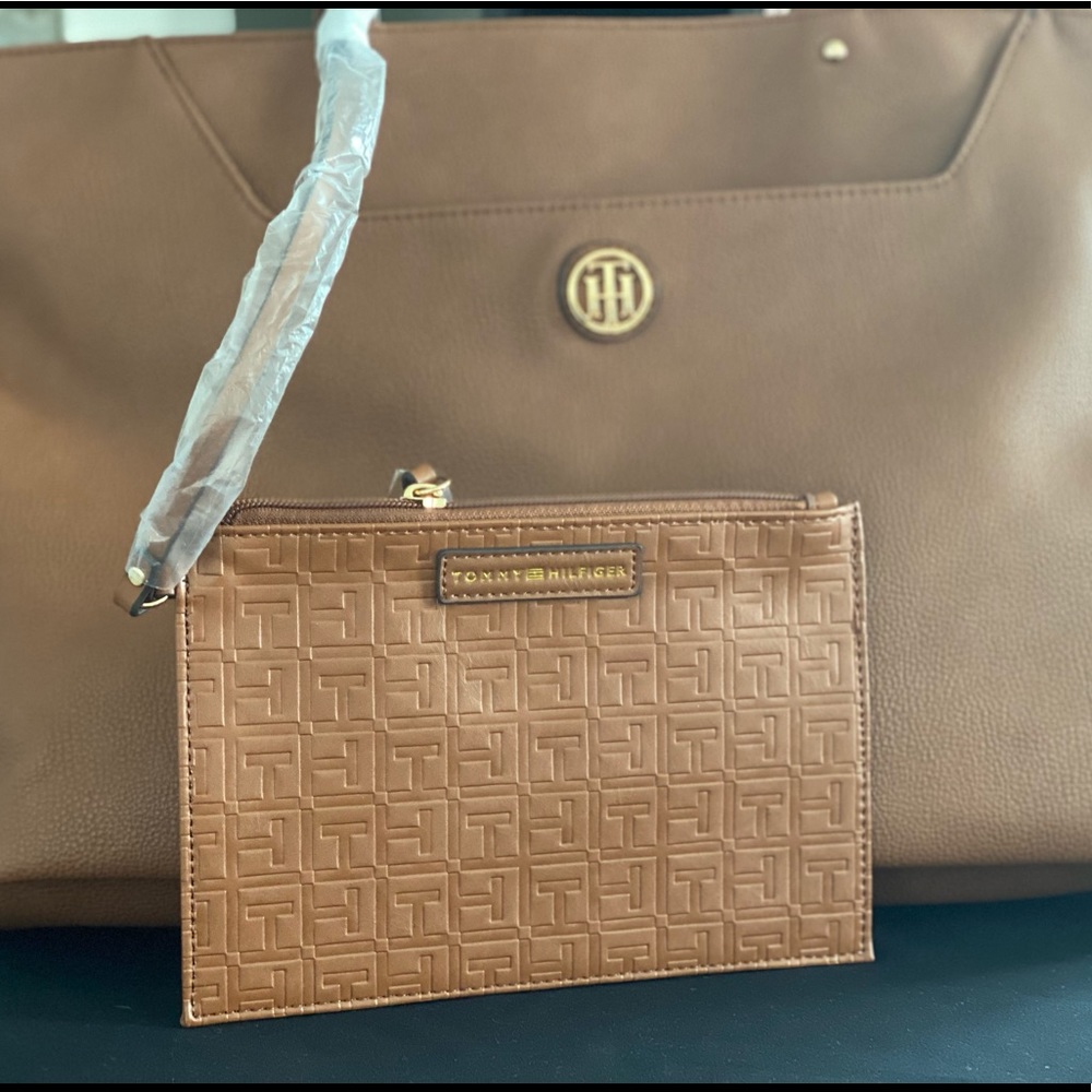Brown Tote with pouch